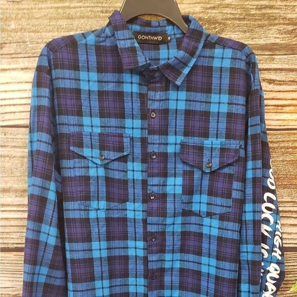 Gonthwid long sleeve Flannel size Medium Pre-owned - Picture 2 of 7